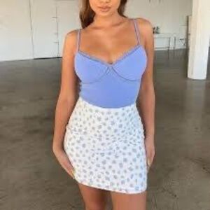 NEW- tiger mist blue floral hosta skirt